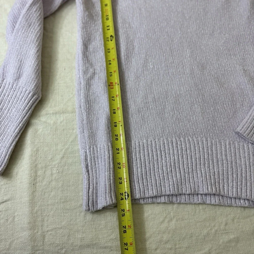 Women's‎ Lilac Chenille Ribbon Back Sweater Petite Small Soft Cozy Pastel Spring